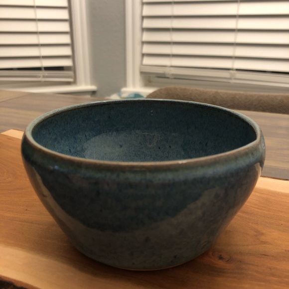 Handcrafted New Never Used Blue Ceramic Bowl - Picture 4 of 8